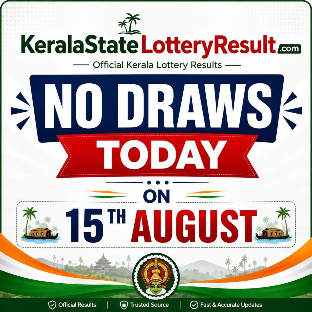 Kerala Lottery Result Today 15-08-2026